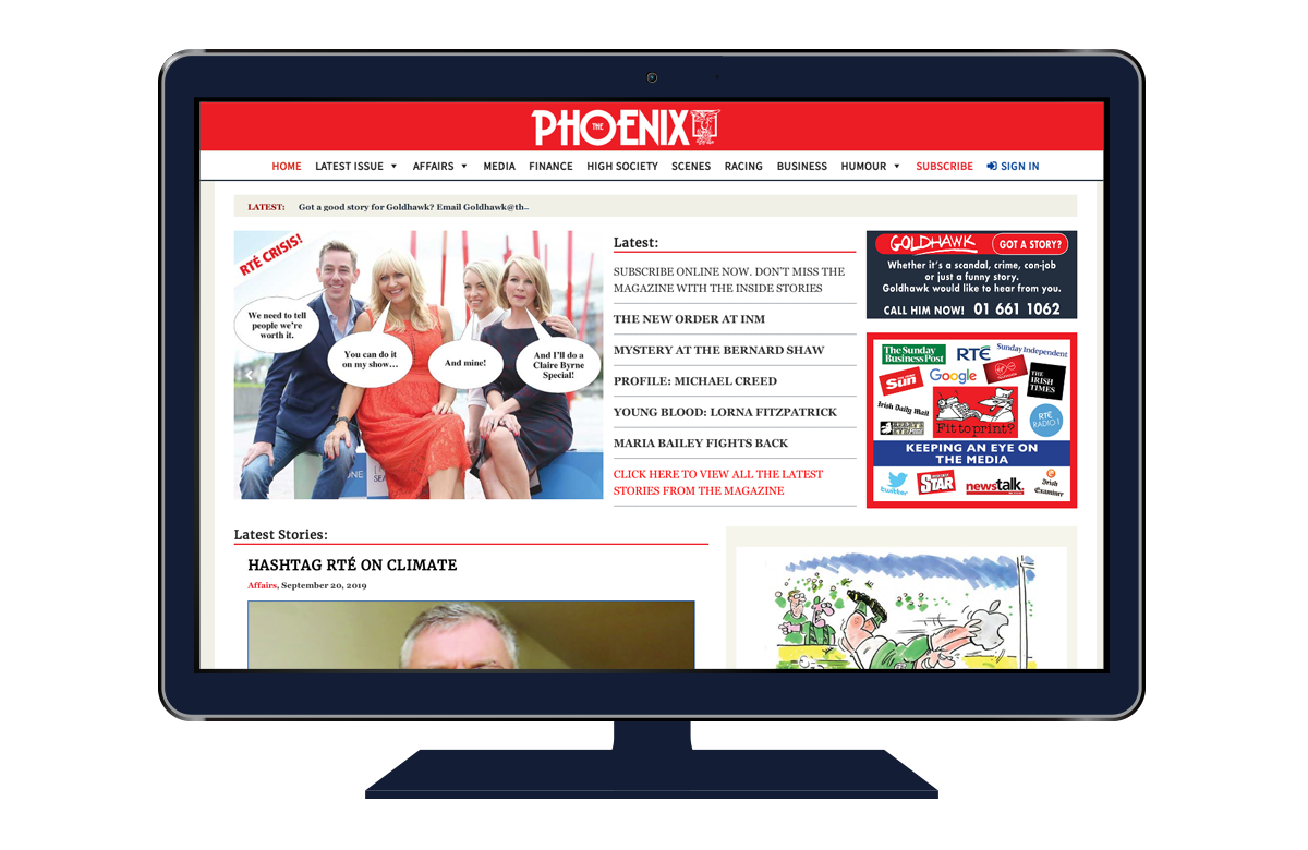 The Phoenix website developed by bluebloc